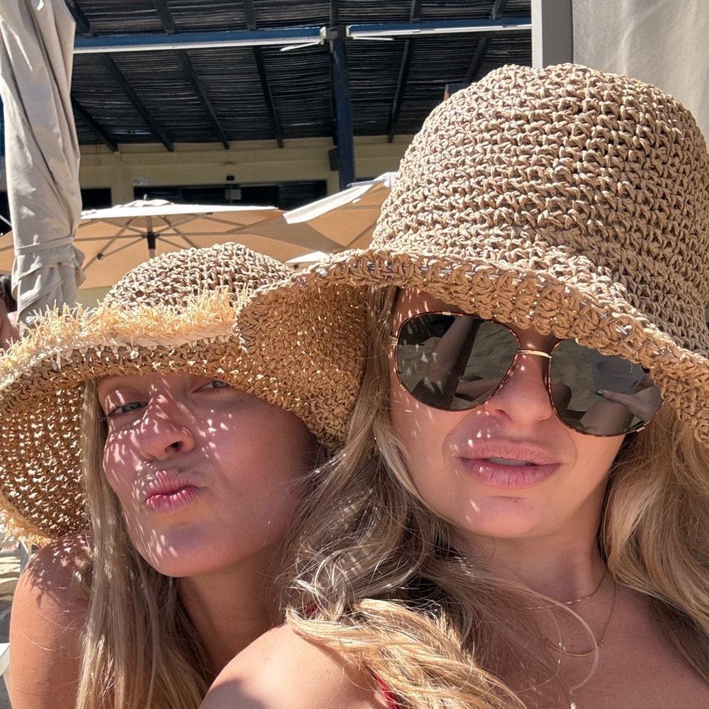 FINAL PRICE ❤️🔥 RAFFIA ❤️🔥 SCALLOPED EDGE BEACH HAT NWT - Picture 11 of 12